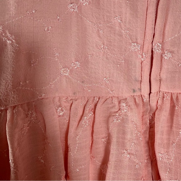 Alter’d State NWT Brittany Eyelet Tiered Mini Dress Sz L Pink - Picture 10 of 15